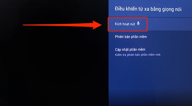 Kích hoạt nút điều khiển từ xa bằng giọng nói trong Cài đặt